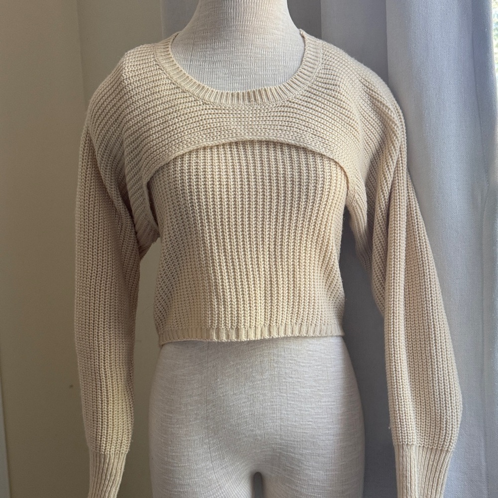 Princess Polly Cream Knit Sweater